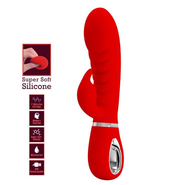 PRETTY LOVE   PRESCOTT Red 7 function vibrations - obrazek 2