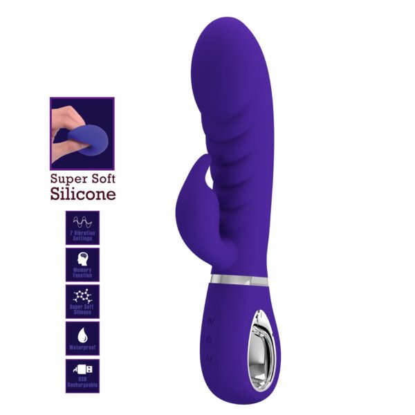 PRETTY LOVE   PRESCOTT Purple 7 function vibrations - obrazek 2