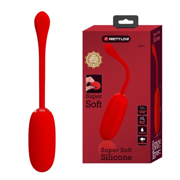 PRETTY LOVE   JULIUS EGG Red 12 function vibrations - obrazek 2