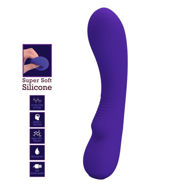 PRETTY LOVE   Matt Purple 12 vibration functions Memory function - obrazek 2
