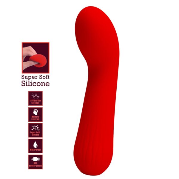 PRETTY LOVE   Faun Red, 12 vibration functions Memory function - obrazek 2