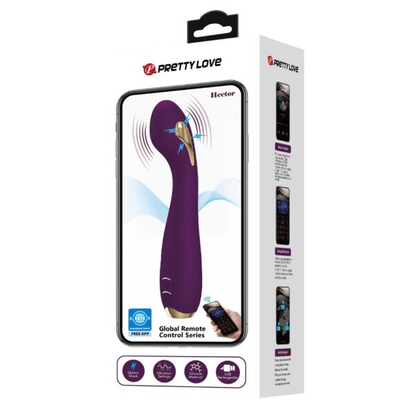 PRETTY LOVE   HECTOR, 12 vibration functions 5 electric shock functions Mobile APP remote control - obrazek 2