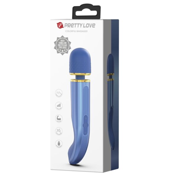 PRETTY LOVE   Colorful Massager Blue, 7 vibration functions 5 levels of speed control - obrazek 2