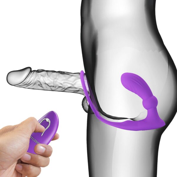 PRETTY LOVE   Warren Purple, Wireless remote control 12 pulse wave settings 12 vibration functions - obrazek 2