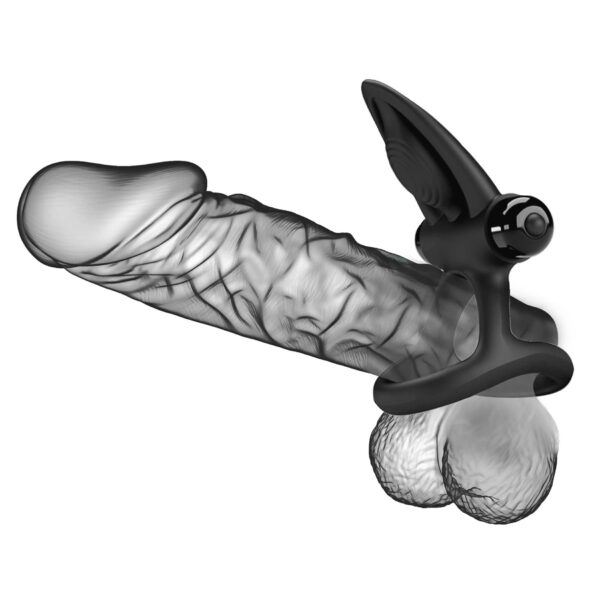 PRETTY LOVE   VIBRATION COCK RING Black, 10 vibration functions - obrazek 2