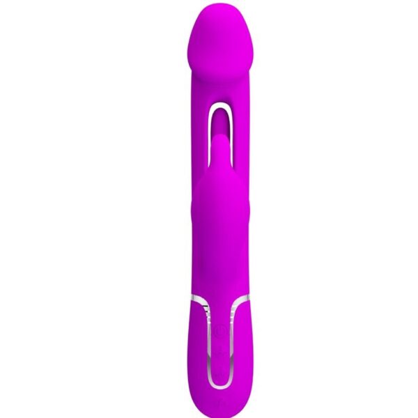 PRETTY LOVE   Kampas Rabbit 3 in 1, multifunction vibrator with tongue violet - obrazek 2