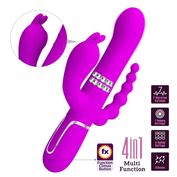 PRETTY LOVE   Cammy Purple, Twinkled Tenderness, 7 thumping functions 7 vibration functions 4 rolling functions - obrazek 2