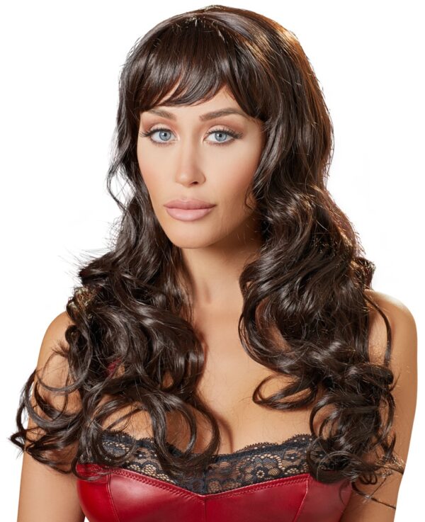 Long Dark Brown Wig - obrazek 2