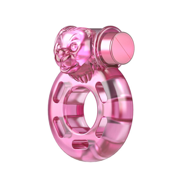 BAILE   Vibrating Cock Ring Bear Pink - obrazek 2