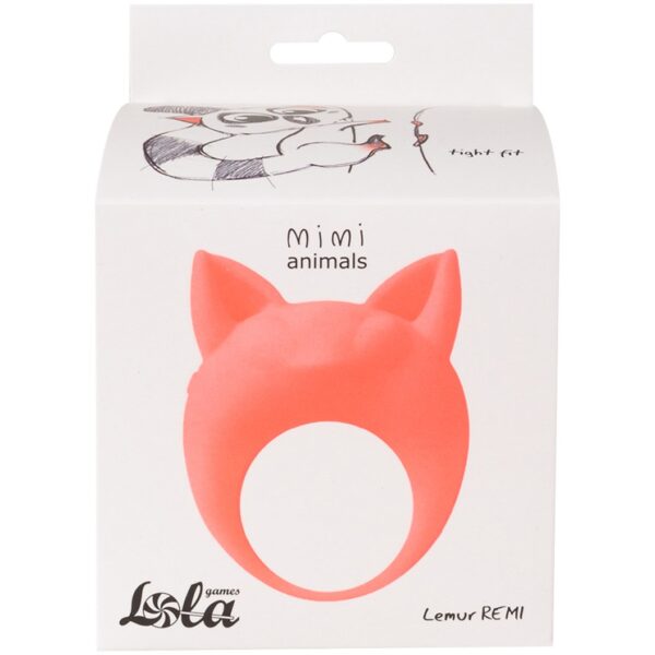 Pierścień  Vibrating Cockring MiMi Animals Lemur Remi Orange - obrazek 2