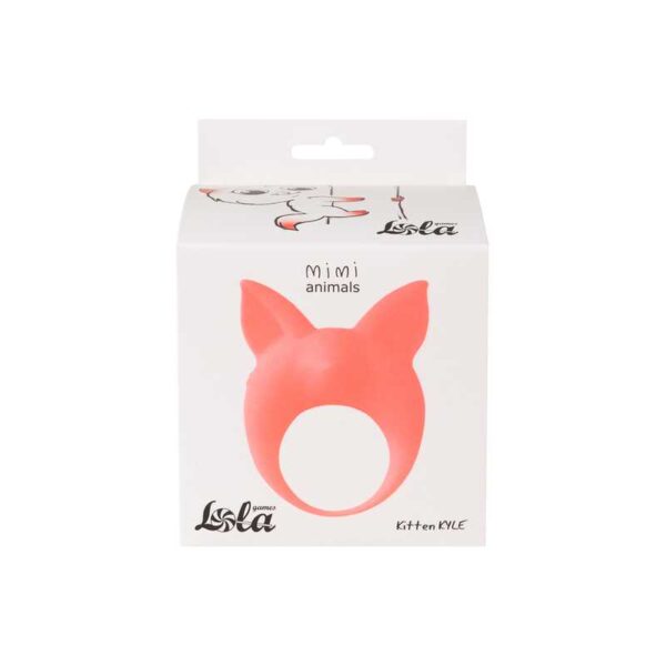 Pierscien  Vibrating Cockring MiMi Animals Kitten Kyle Orange - obrazek 2