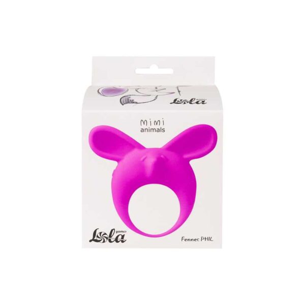 Pierścień  Vibrating Cockring MiMi Animals Fennec Phil Purple - obrazek 2
