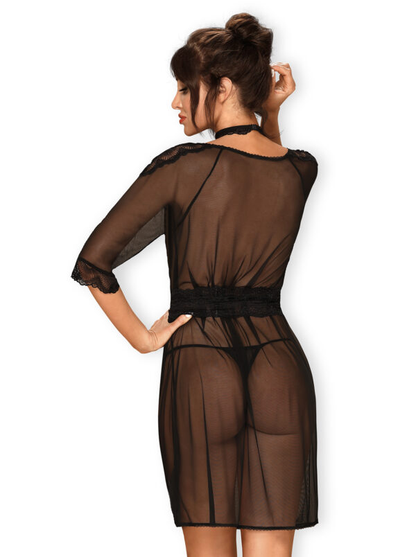 Bielizna Lucita peniuar czarny  S/M - obrazek 2