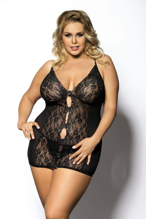 YMARE black chemise XXL+ ( czarna halka ) - obrazek 2