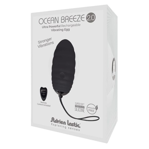 Jajko/wibr Ocean Breeze 2.0 Black Stronger Vibrations - obrazek 2
