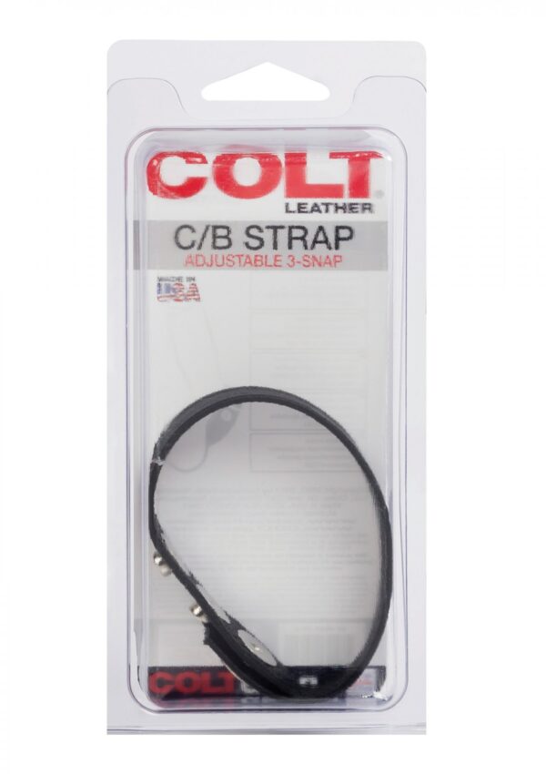 COLT Leather C/B Strap 3 snap Black - obrazek 2