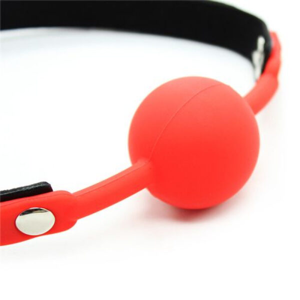 Ball Gag + Block (rosso) - obrazek 2