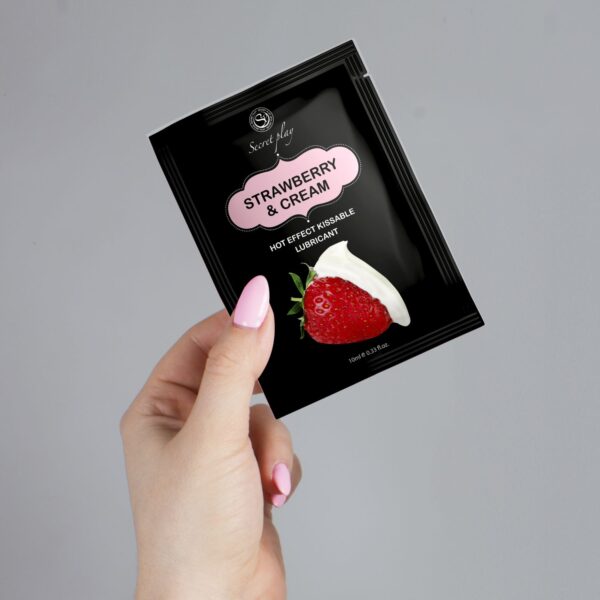 STRAWBERRY & CREAM HOT EFFECT LUBE 10 ML - obrazek 2