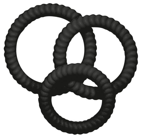 Lust 3 Cock Rings black - obrazek 2
