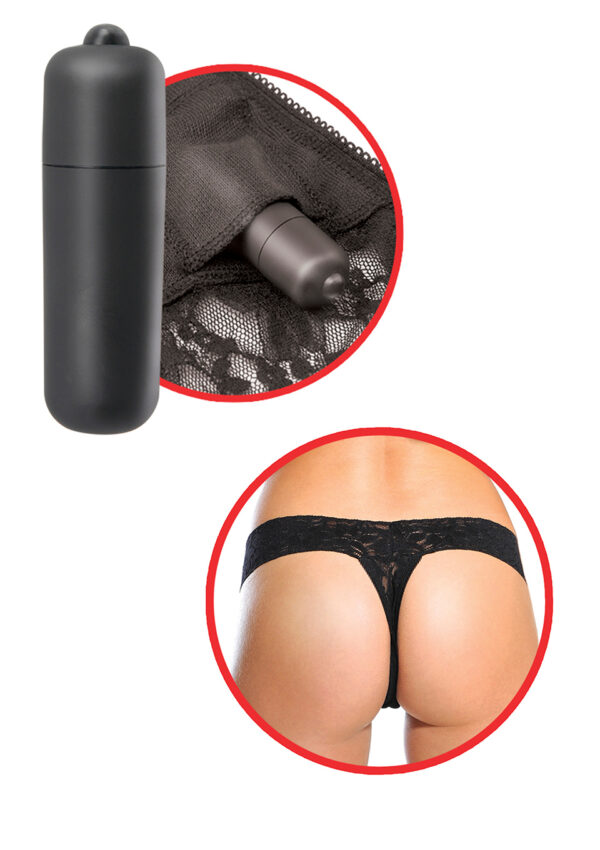 Hanky Spank Me Vibrating Panty Black - obrazek 2
