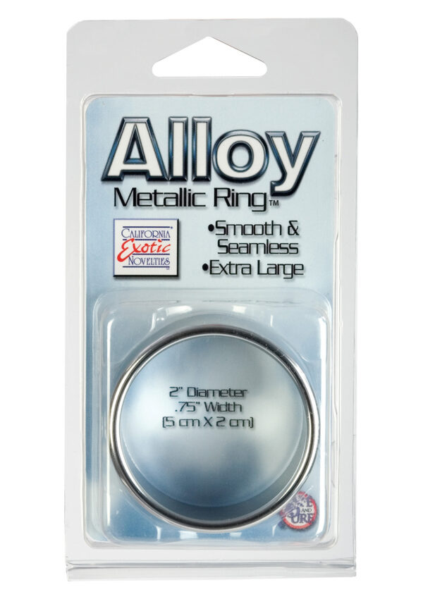 Alloy Metallic Ring   XL Silver - obrazek 2