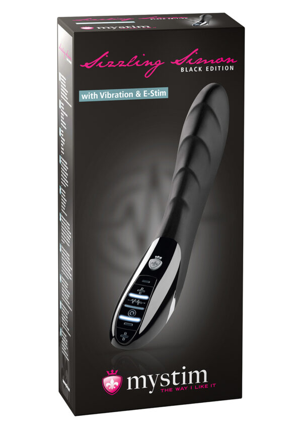 Sizzling Simon Estim Vibrator Black - obrazek 2