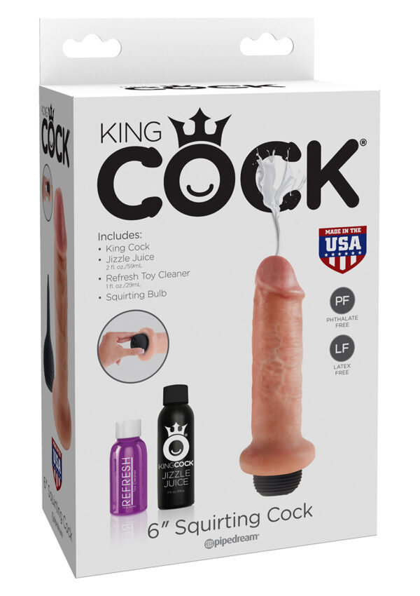 Squirting Cock 6 Inch Light skin tone - obrazek 2