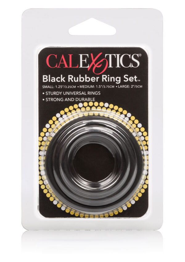 Rubber Ring   3 Piece Set Black - obrazek 2