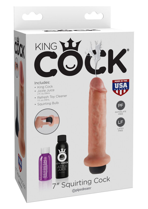 Squirting Cock 7 Inch Light skin tone - obrazek 2