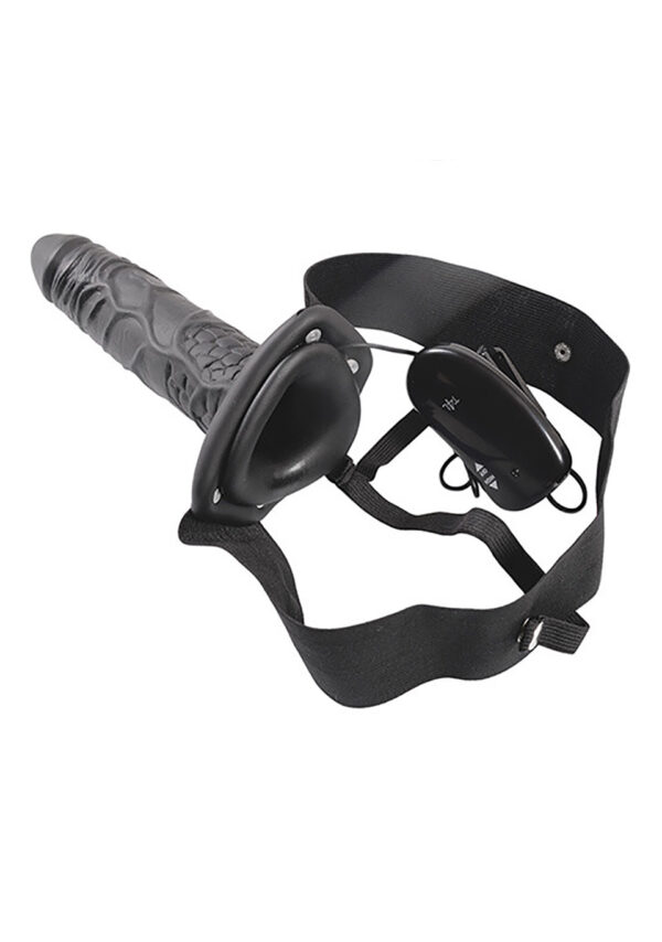 Proteza VIBRATORE STRAP ON CAVO REAL RAPTURE 8 BLACK - obrazek 2