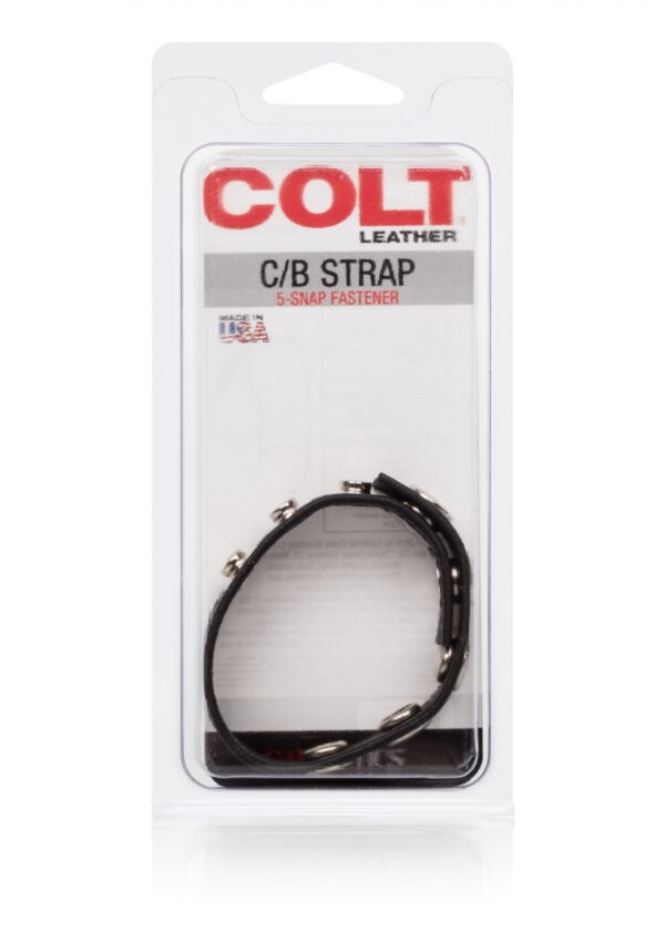 COLT Leather C/B Strap 5 snap Black - obrazek 2