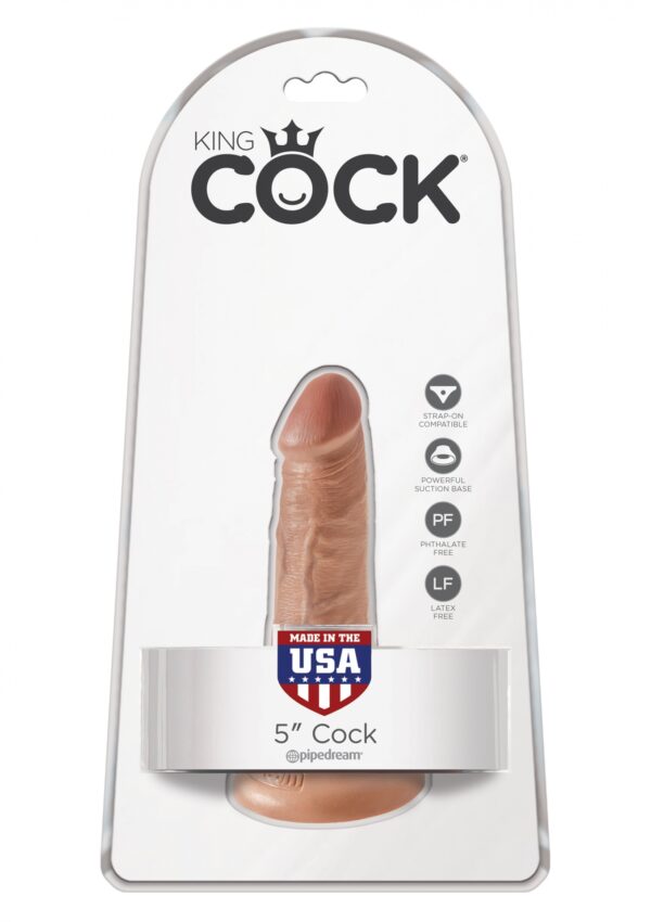 King Cock 5Inch Cock Caramel skin tone - obrazek 2