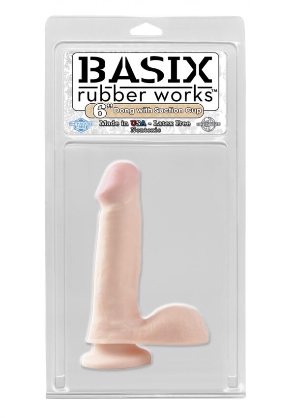 6 Inch Dong with Suction Cup Light skin tone - obrazek 2