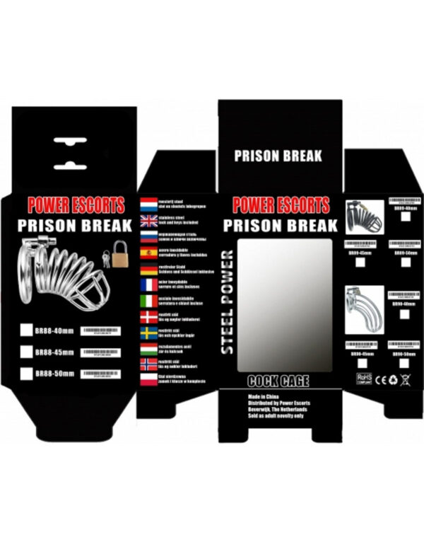 Prison BReak black small 40  mm with lock - obrazek 2