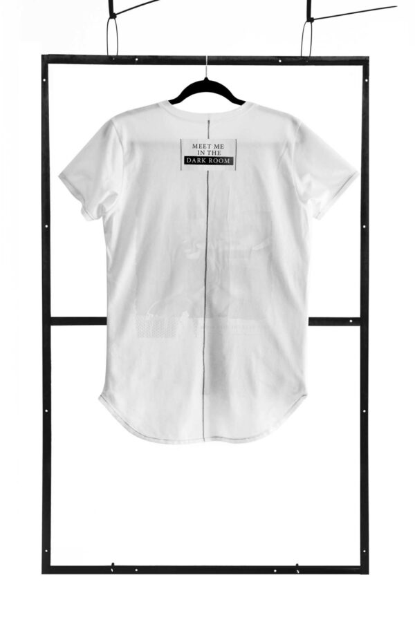 T shirt men white S fashion - obrazek 2