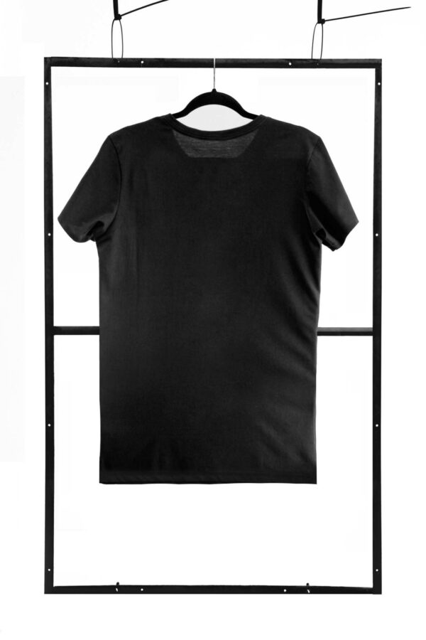 T shirt men black S regular - obrazek 2
