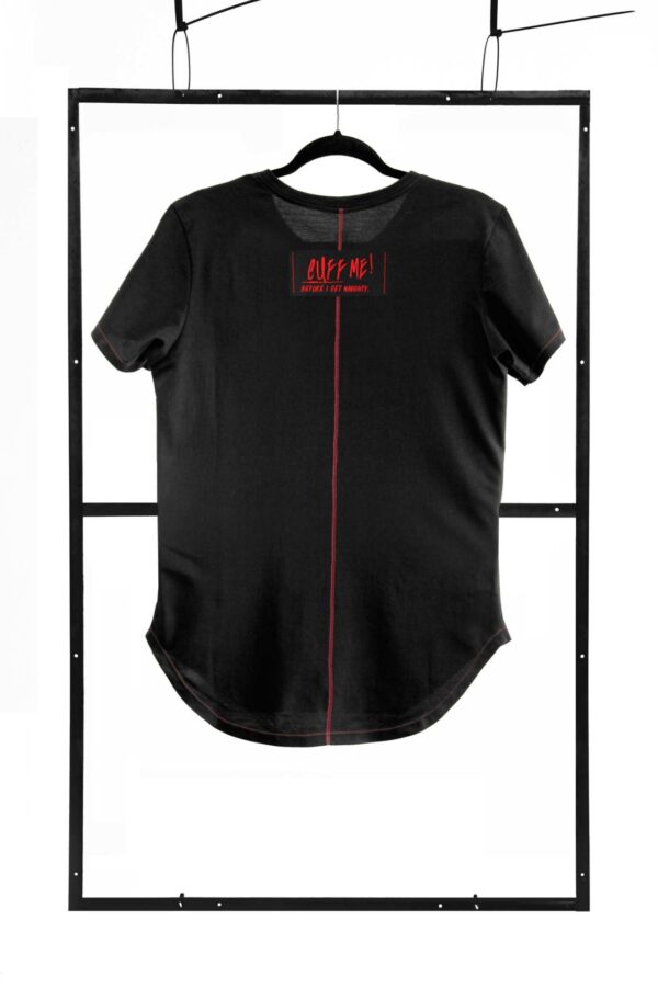 T shirt men black S fashion - obrazek 2
