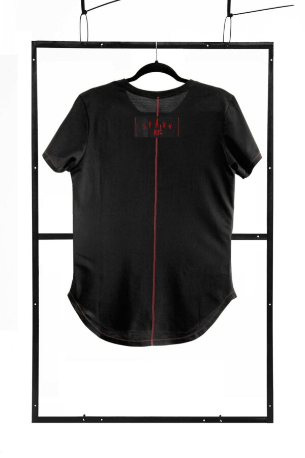T shirt men black S fashion - obrazek 2