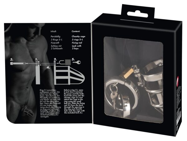 Chastity Cage Stainless Steel - obrazek 2