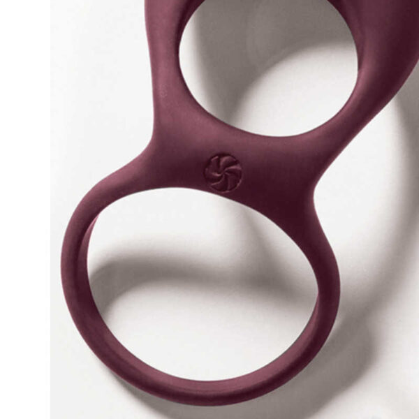 Pierścień  Vibrating Double Cockring Daydream Wine Red - obrazek 2