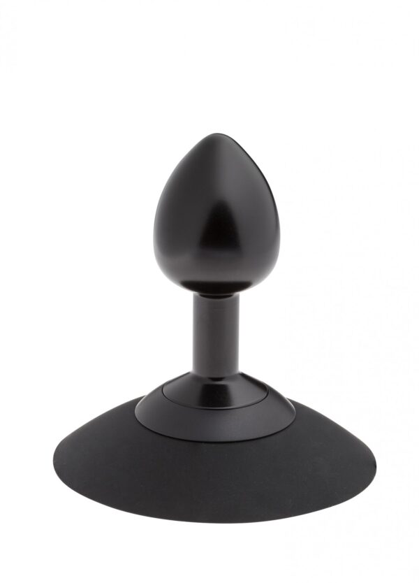 MALESATION Alu Plug with suction cup small, black - obrazek 2