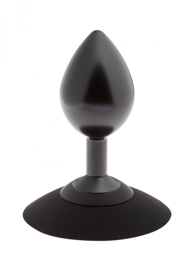 MALESATION Alu Plug with suction cup medium, black - obrazek 2