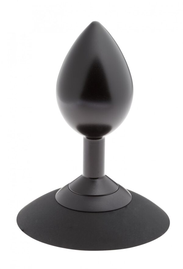 MALESATION Alu Plug with suction cup large, black - obrazek 2