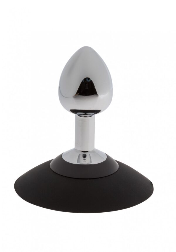 MALESATION Alu Plug with suction cup small, chrome - obrazek 2
