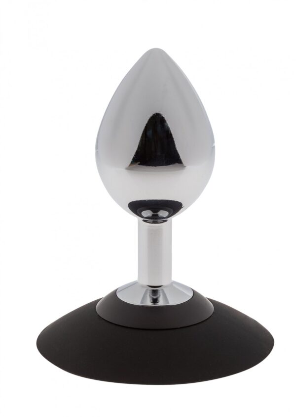 MALESATION Alu Plug with suction cup medium, chrome - obrazek 2