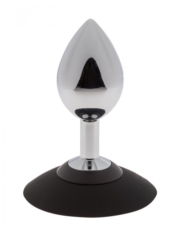 MALESATION Alu Plug with suction cup large, chrome - obrazek 2