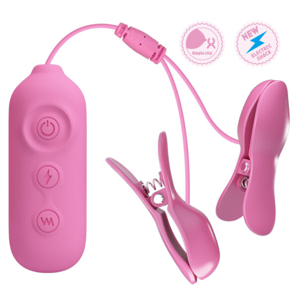 PRETTY LOVE  NIPPLE CLIP, 7 vibration functions 3 electric shock functions - obrazek 2