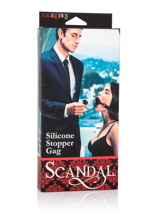 Scandal Silicone Stopper Gag Black - obrazek 2