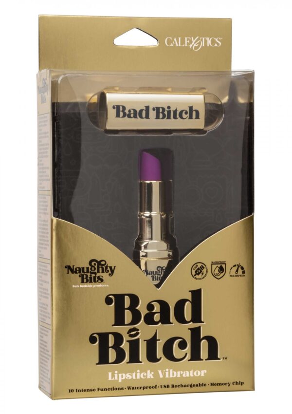 Bad Bitch Lipstick Vibrator Gold - obrazek 2