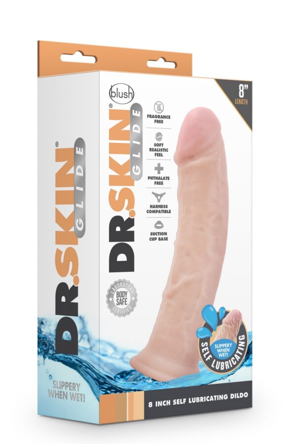 DR. SKIN 8INCH SELF LUBRICATING DILDO - obrazek 2